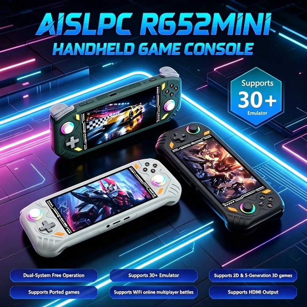 Q21 Gaming Console - RG52 Mini Consola de Jogos Portátil