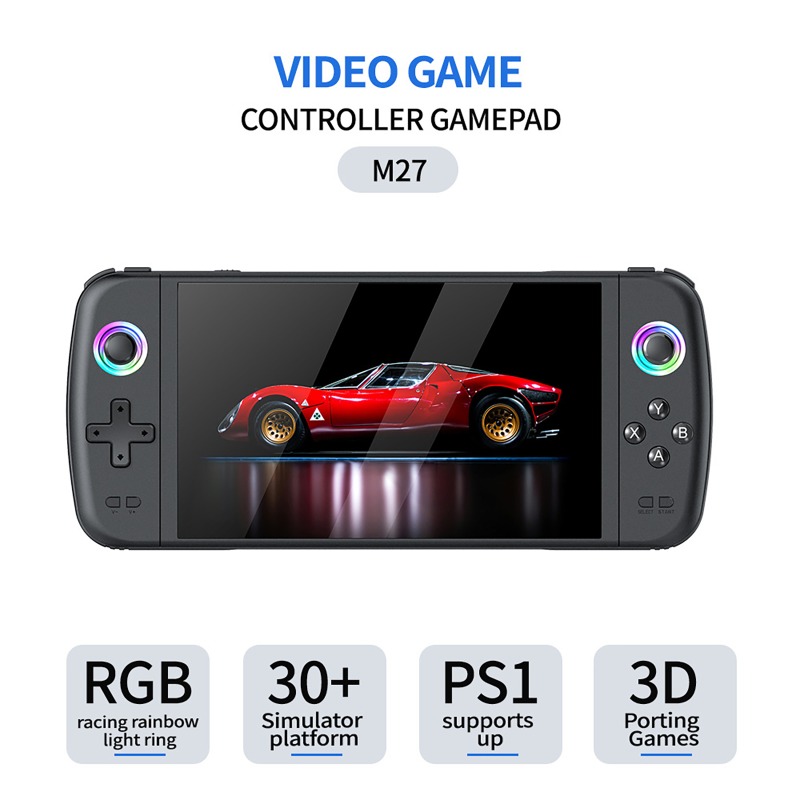 M27 portátil bolso retro conso - Gaming Console Linux avaliação e preço