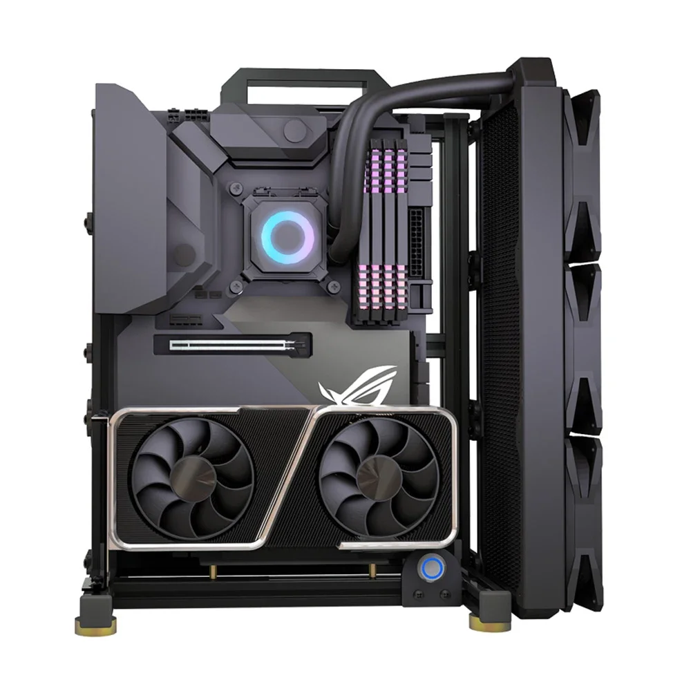 Modding EATX Open PC Case Fram - Gaming Console Tower avaliação e preço