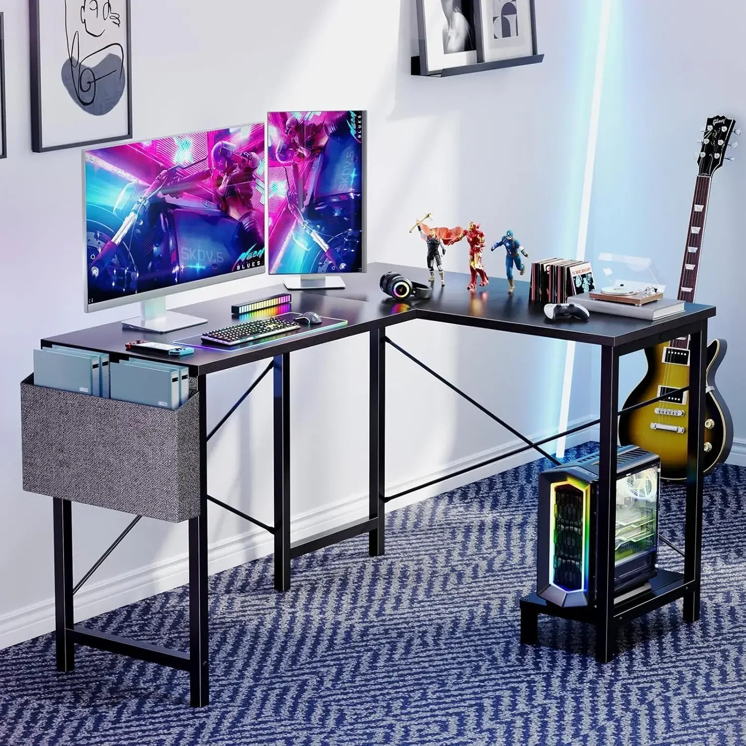 Mesa em L - Mesa de Computador - Gaming Console Table avaliação e preço