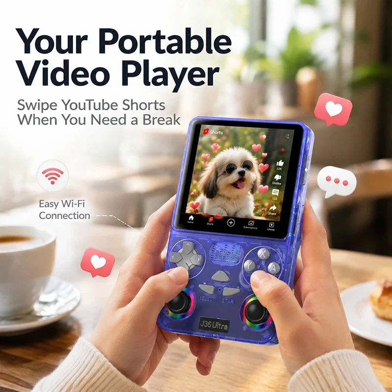 Console Portátil J36 Ultra Sys - Gaming Console Youtube avaliação e preço
